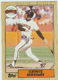 1987 Topps Baseball Cards      180     Chris Brown